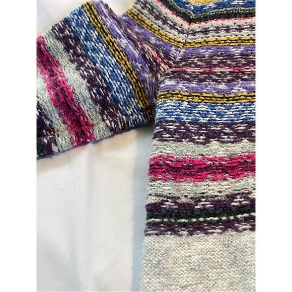 Abercrombie & Fitch Mock Neck Sweater | Fair Isle Heather Gray Multicolor - Picture 6 of 10